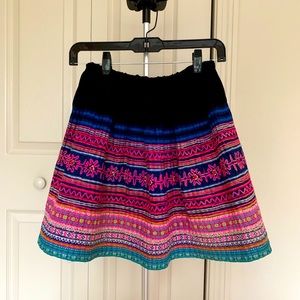 Mini fit and flare skirt with stunning patterns.